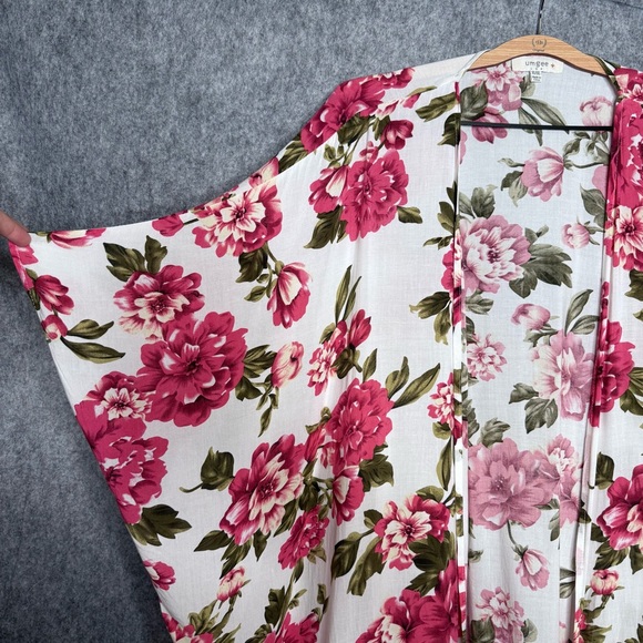 UMGEE Floral Kimono w/ Lace Trim- Sz XL/1XL - Picture 2 of 5